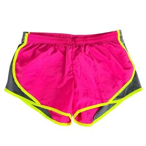 Soffee Hot Pink Athletic Running Shorts Neon Trim Size S Workout Training Gym
